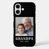 Opa Gevestigde Typografie Foto Zwart Case-Mate iPhone Case (Achterkant)