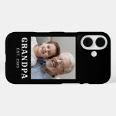Opa Gevestigde Typografie Foto Zwart Case-Mate iPhone Case (Achterkant (horizontaal))