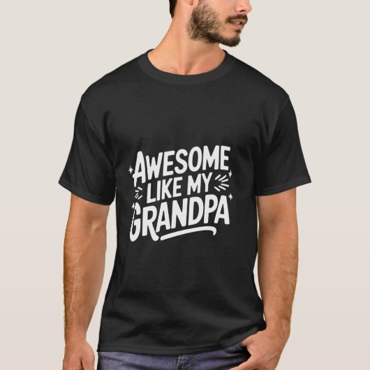 Opa Geweldig Net Als Mijn Opa T-shirt (Voorkant)