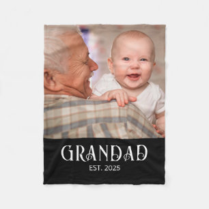 Opa Geworden Foto Cadeau Fleece Deken