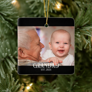 Opa Geworden Foto Cadeau Keramisch Ornament