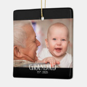 Opa Geworden Foto Cadeau Keramisch Ornament (Links)
