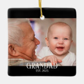 Opa Geworden Foto Cadeau Keramisch Ornament (Voorkant)