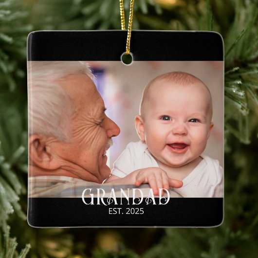 Opa Geworden Foto Cadeau Keramisch Ornament
