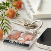 Opa Geworden Foto Cadeau Sleutelhanger (Voorkant Rechts)