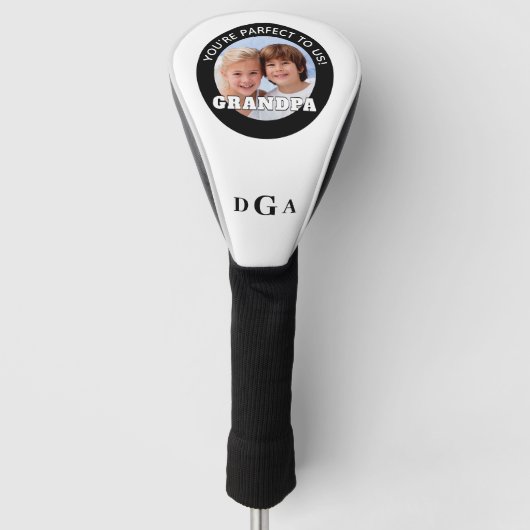 Opa Gezegde Foto Monogram Aangepaste kleuren Golfheadcover (Voorkant)