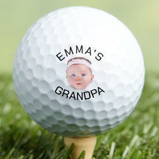 Opa Gift, Aangepaste Baby Gezicht, Foto Gift Golfballen