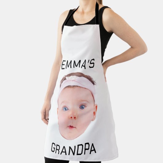 Opa Gift, Aangepaste Baby Gezicht, Foto Gift Schort (Insitu)