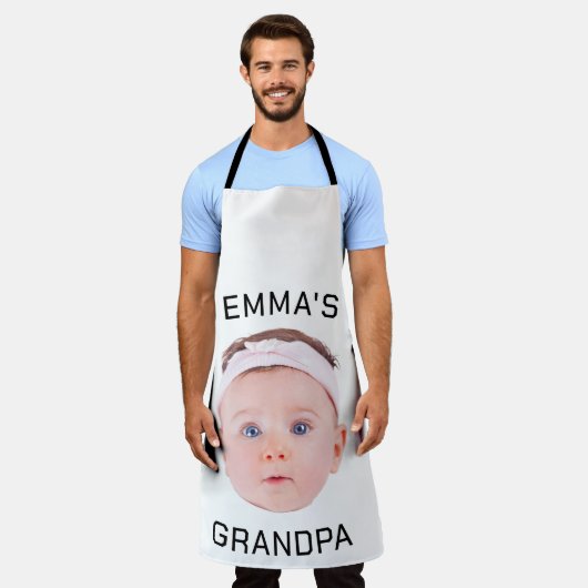 Opa Gift, Aangepaste Baby Gezicht, Foto Gift Schort (Gedragen)