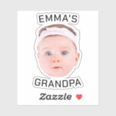 Opa Gift, Aangepaste Baby Gezicht, Foto Gift Sticker (Vel)