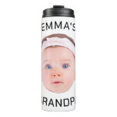 Opa Gift, Aangepaste Baby Gezicht, Foto Gift Thermosbeker (Voorkant)