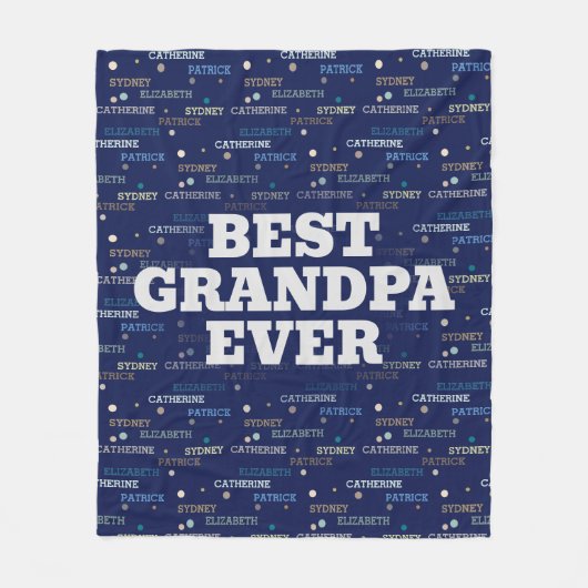 Opa Gift kleinkinderen 3-4 namen Fleece Deken (Voorkant)