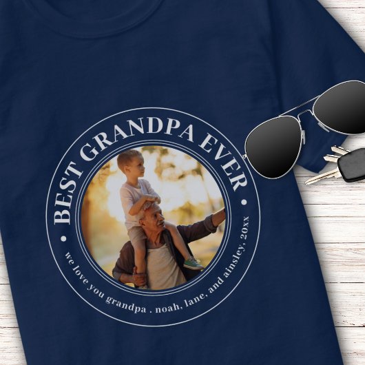 Opa Gift Love You Papa Beste opa ooit Foto T-shirt
