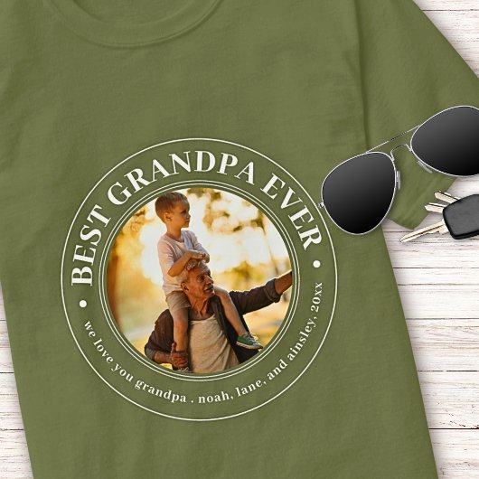 Opa Gift Love You Papa Beste opa ooit Foto T-shirt
