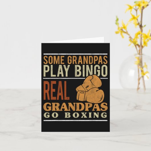 Opa Go Boksen Kickboksen Opa Kaart (Gele Bloem)