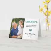 Opa Grandad Fathers Dag schattige foto Kaart (Gele Bloem)