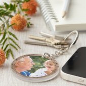 Opa Grandchildren Creëer je eigen fotohout Sleutelhanger (Voorkant Rechts)