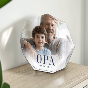 Opa Grandpa Jaar ingesteld Fotoblokken