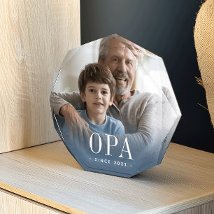 Opa Grandpa Jaar ingesteld Fotoblokken