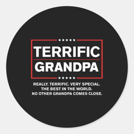 Opa - Grappige Donald Trump-campagnestijl Ronde Sticker (Voorkant)