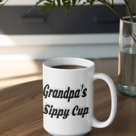 Opa grappige koffie citaat zwarte tekst grote koffiekop