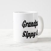 Opa grappige koffie citaat zwarte tekst grote koffiekop (Voorkant rechts)