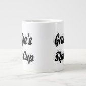 Opa grappige koffie citaat zwarte tekst grote koffiekop (Voorkant)