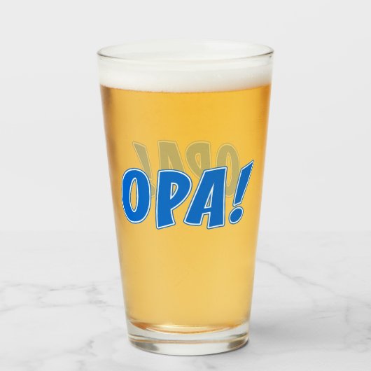 Opa Greek Celebration Glas (Voorkant gevuld)