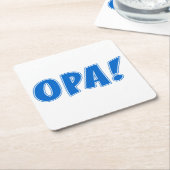 Opa Greek Celebration Kartonnen Onderzetters (Schuin)