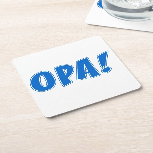 Opa Greek Celebration Kartonnen Onderzetters (Schuin)