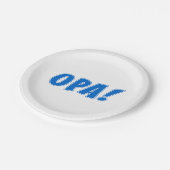 Opa Greek Celebration Papieren Bordje (Gekanteld)