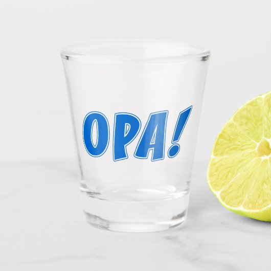 Opa Greek Celebration Shot Glas (Voorkant)