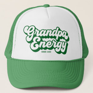 Opa Green Retro Energie Sinds Jaar Design Trucker Pet