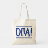 OPA! Griekse modus aan: Grappig Griekenland Souven Tote Bag (Achterkant)