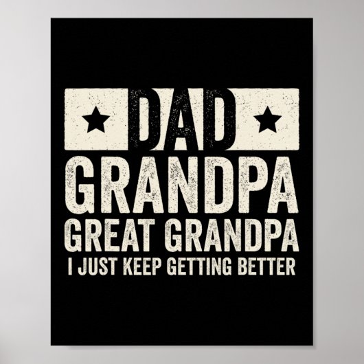 Opa Groot Opa Father39s Day Shirt van GRA Poster (Voorkant)