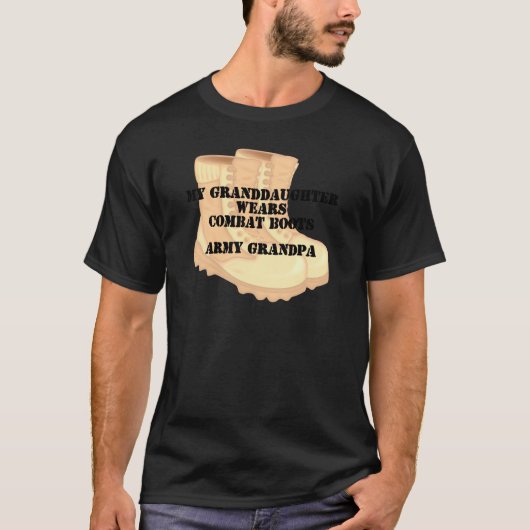 Opa grootdochter Desert Combat Boots T-shirt (Voorkant)