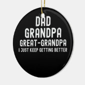 opa grootpa vaderdag van zoon keramisch ornament (Links)