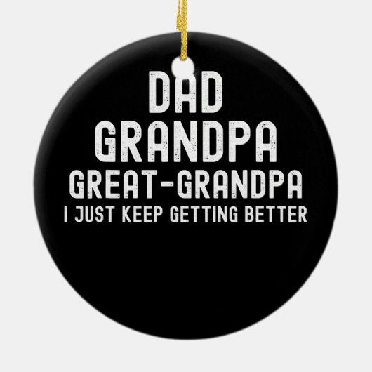 opa grootpa vaderdag van zoon keramisch ornament (Achterkant)