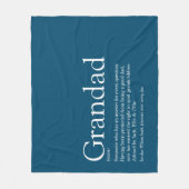Opa Grootvader Definitie Blauw Fleece Deken (Voorkant)