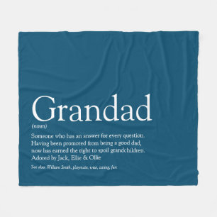 Opa Grootvader Definitie Blauw Fleece Deken