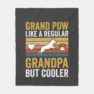 Opa Grootvader Hond Liefhebber Retro Fleece Deken