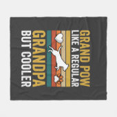 Opa Grootvader Hond Liefhebber Retro Fleece Deken (Voorkant (Horizontaal))