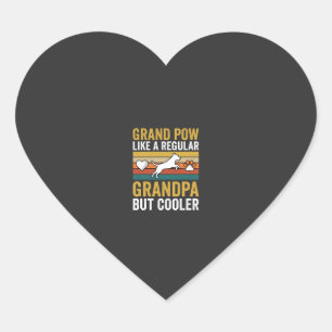 Opa Grootvader Hond Liefhebber Retro Hart Sticker