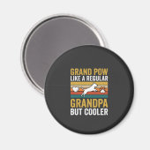 Opa Grootvader Hond Liefhebber Retro Magneet (Voorkant / Achterkant)