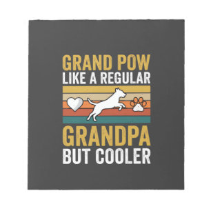 Opa Grootvader Hond Liefhebber Retro Notitieblok