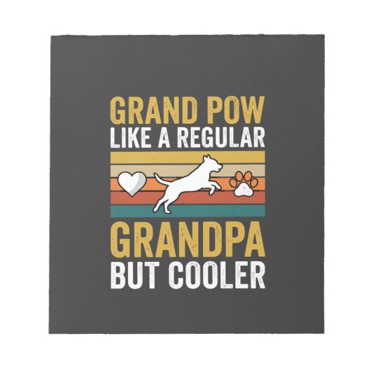 Opa Grootvader Hond Liefhebber Retro Notitieblok (Voorkant)