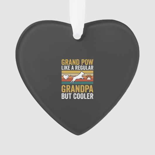 Opa Grootvader Hond Liefhebber Retro Ornament (voorkant)