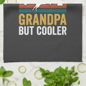 Opa Grootvader Hond Liefhebber Retro Theedoek (Gevouwen)