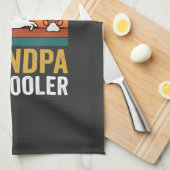 Opa Grootvader Hond Liefhebber Retro Theedoek (Quarter Fold)