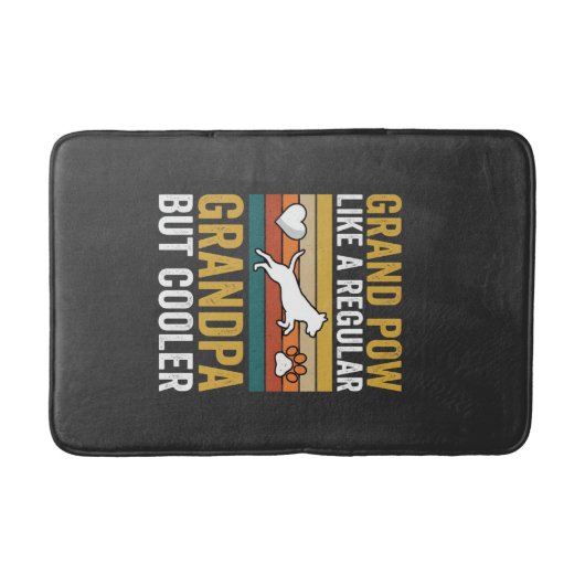 Opa Grootvader Hondenliefhebber Retro Badmat (Voorkant)